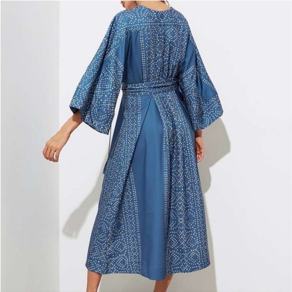 Free People Blue Boho Wide Sleeve Midi Dress - Picture 2 of 12